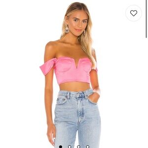 Revolve Superdown Coralia Bustier Top in Pink XS